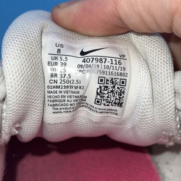 Nike Womens Reax Run 5 407987-116 White Lace Up Low Top Running Shoes Size 8 - Picture 11 of 12